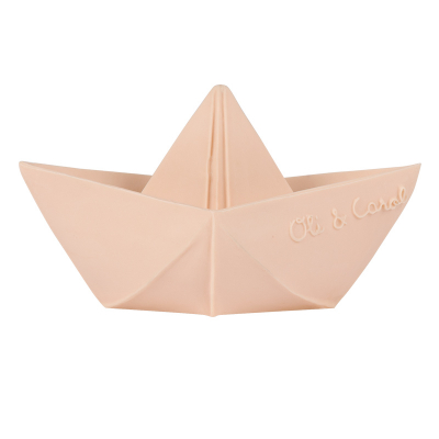 Oli & Carol bijt- en badspeeltje origami boot nude