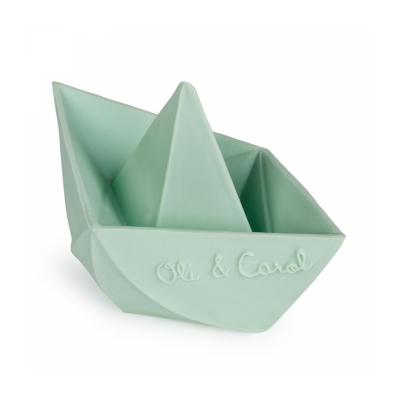 Oli & Carol origami bijt- en badspeeltje boot munt