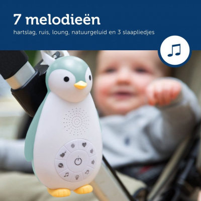 Zazu Pinguin Zoe mintgroen 3 in 1 muziekdoosje 