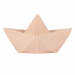 Oli & Carol bijt- en badspeeltje origami boot nude