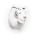 Wild & Soft dierenkop witte tijger