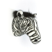 Wild & Soft dierenkop zebra